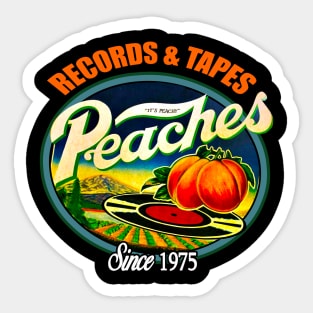 Peaches Records & Tapes // 70s Vintage Sticker